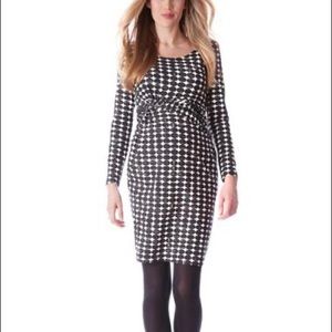 Seraphine Audrina Black and White Maternity Dress